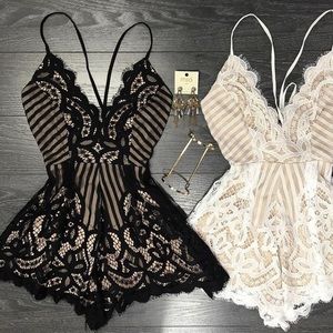 Showpo: Black Lace Romper